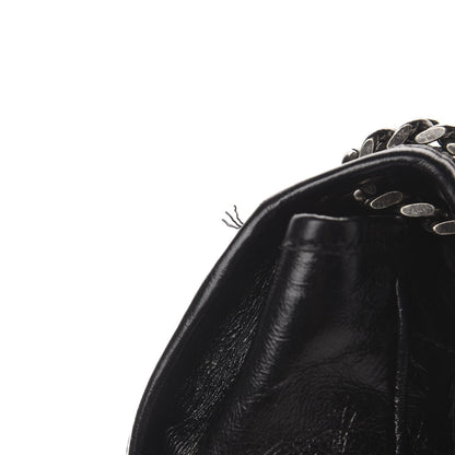 Saint Laurent Crinkled Calfskin Matelasse Monogram Medium Niki Chain Satchel Black 18 of 18