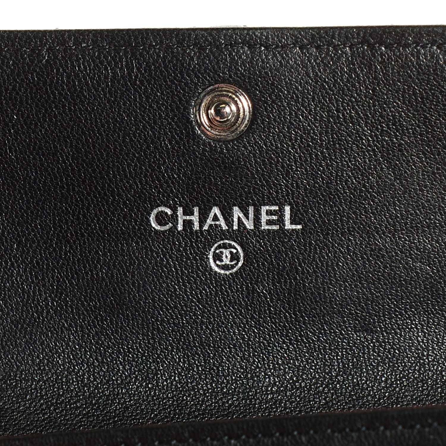 Chanel Lambskin Quilted Flap Card Holder Black 7 of 9