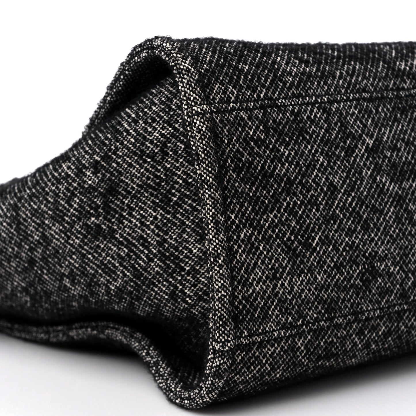 Mixed Fibers Calfskin Medium Deauville Tote Black