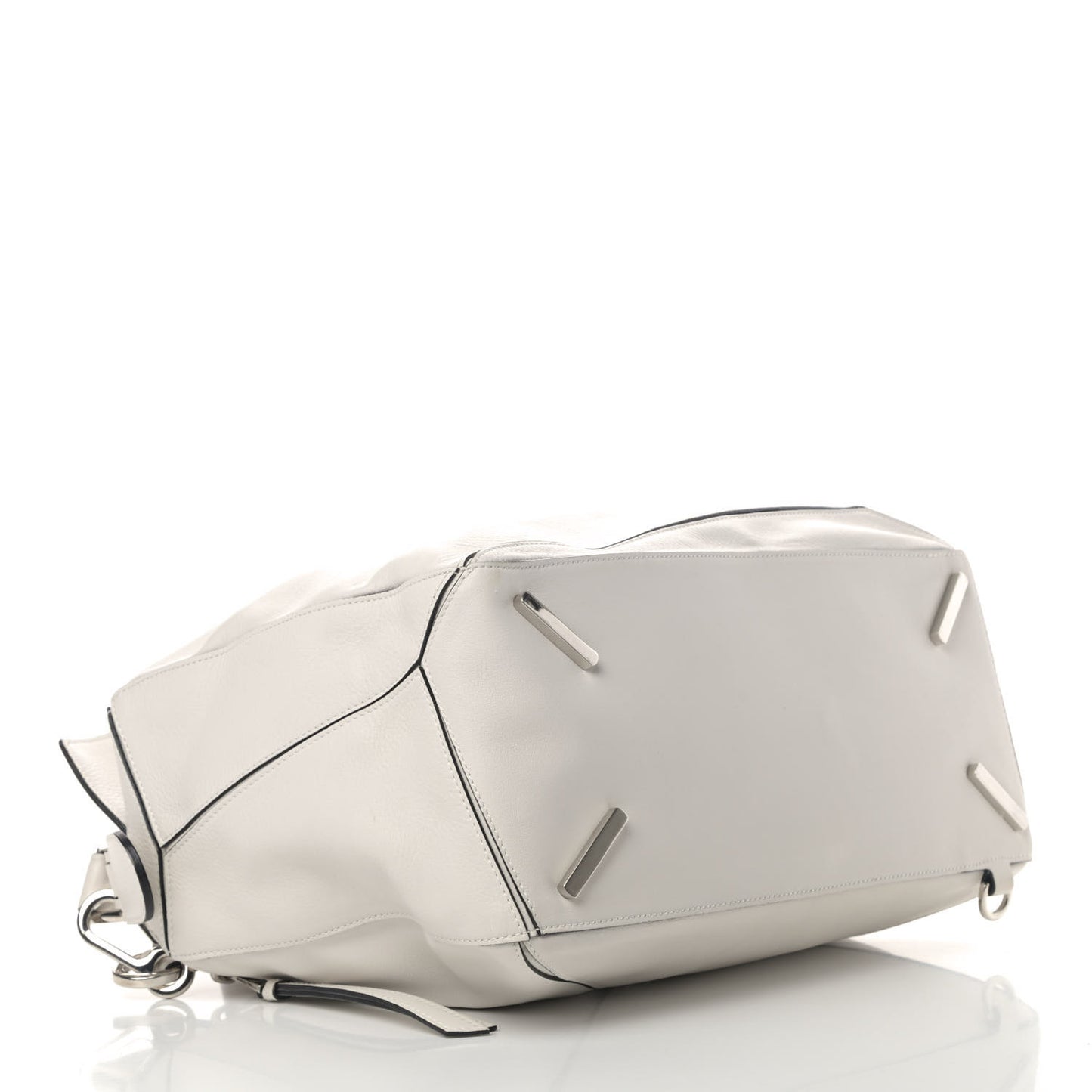 Calfskin Large Puzzle Bag White