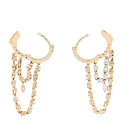Anita Ko 18K Yellow Gold Diamond Sophia Huggie Earrings 3 of 5