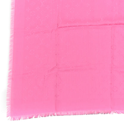Louis Vuitton Silk Wool Monogram Shawl Rose Fluo 3 of 4