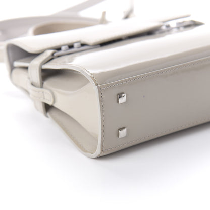 Delvaux Patent Calfskin Micro Tempete Satchel Gray 6 of 10