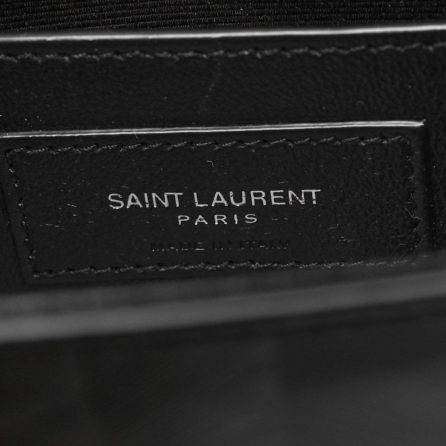 Saint Laurent Patent Textured Striped Small Classic Monogram Kate Tassel Satchel Black 6 of 10