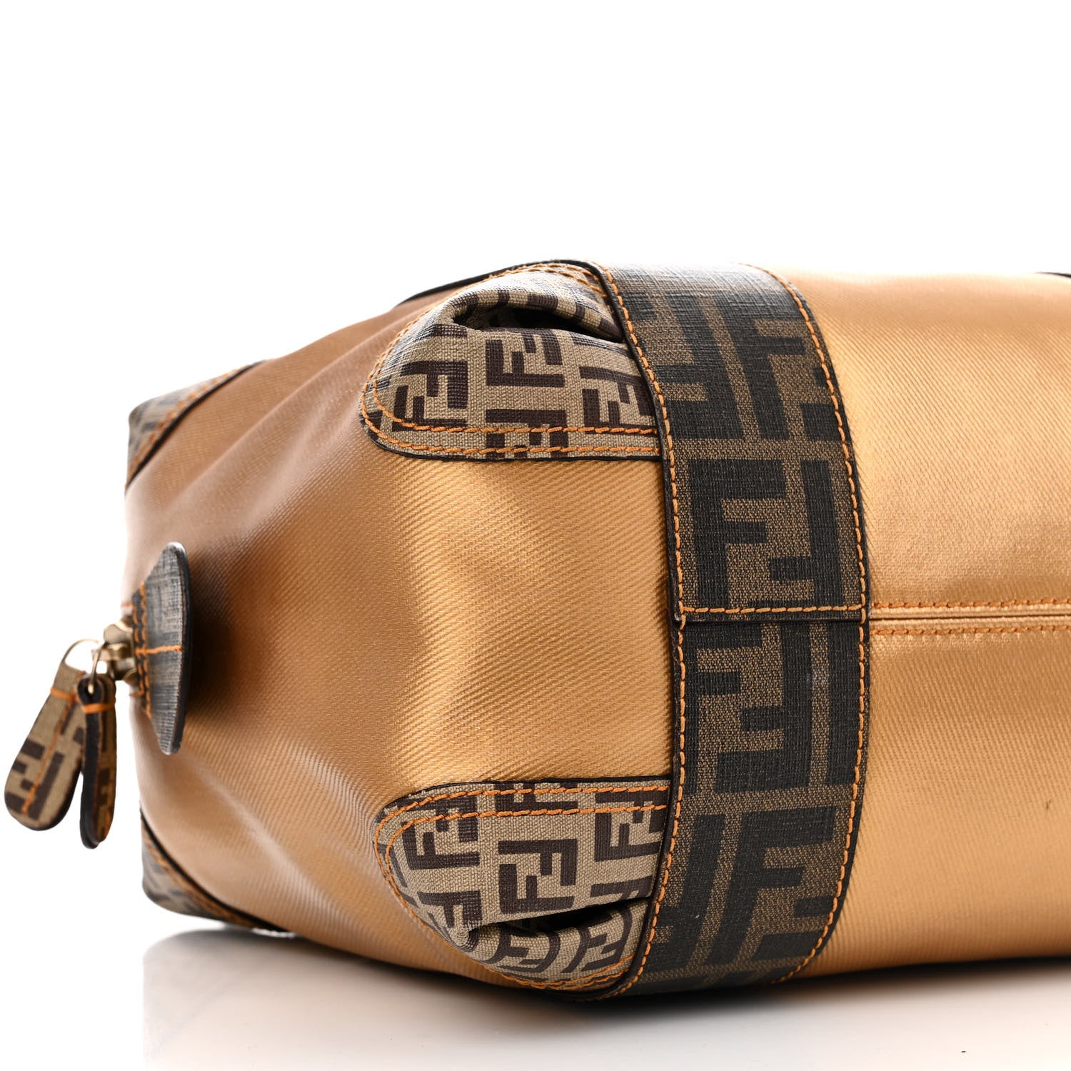Fendi Zucca Zucchino Mixed Media B Mix Tote Tobacco Gold 9 of 15