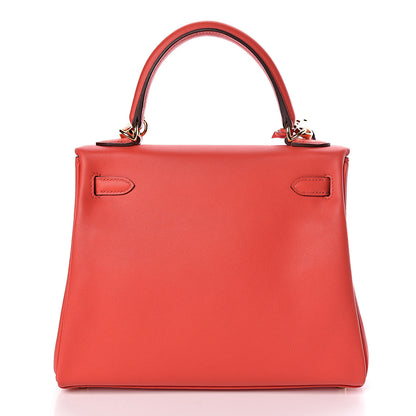 Hermes Swift Kelly Retourne 25 Rouge Tomate 4 of 31