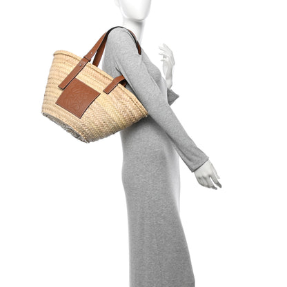 Loewe Raffia Basket Tote Bag Natural Tan 2 of 10