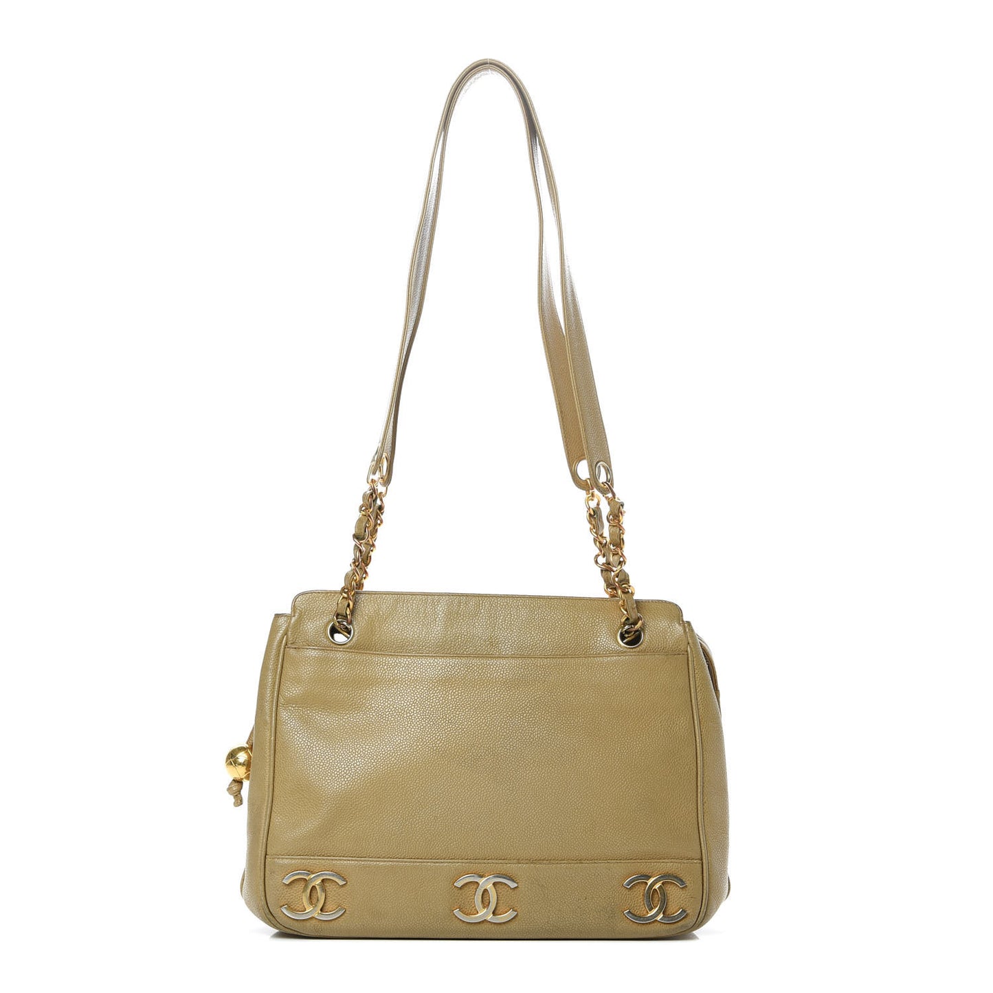Caviar Shoulder Bag Beige