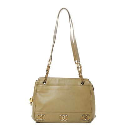 Chanel Caviar Shoulder Bag Beige 1 of 25