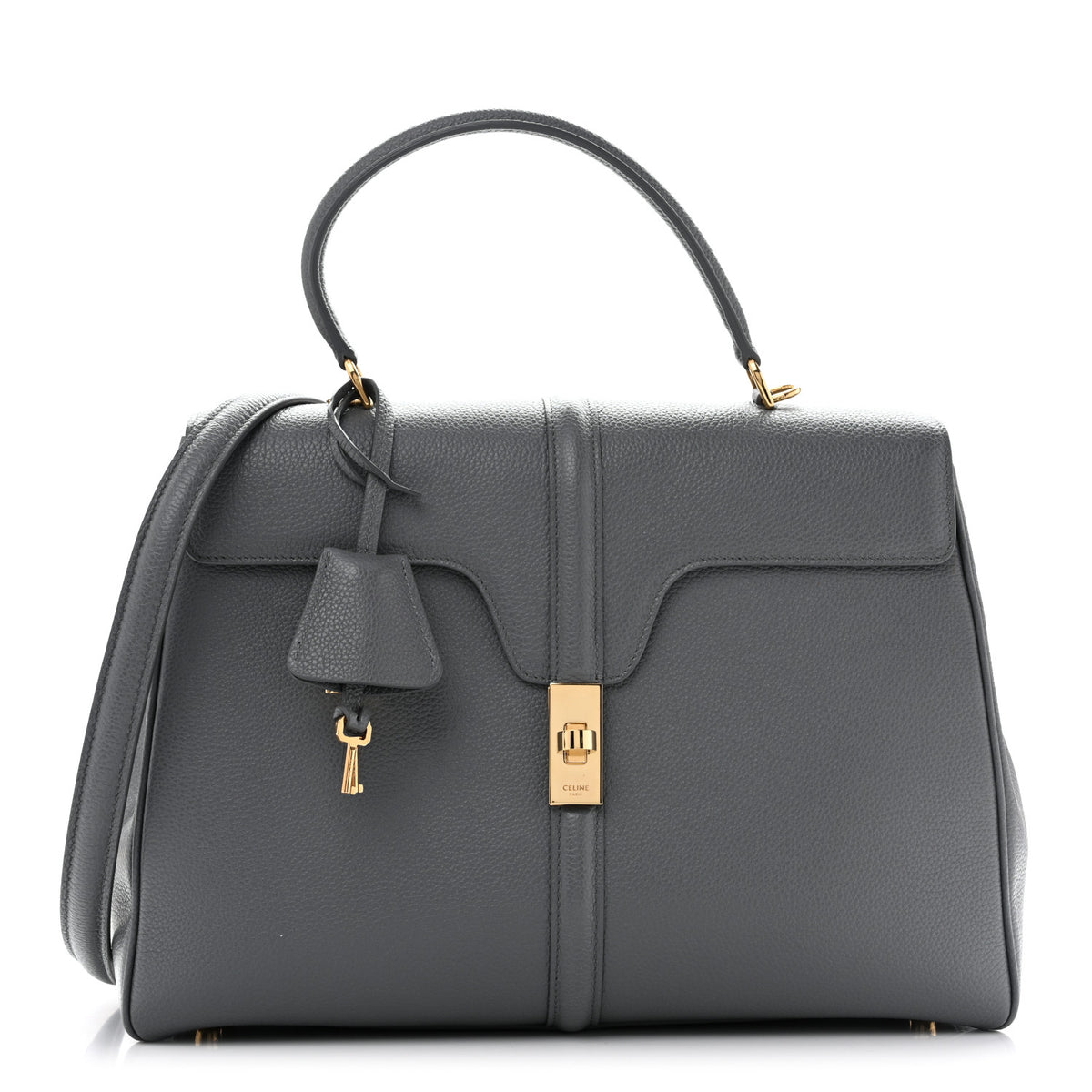 Grained Calfskin Classique 16 Top Handle Bag Cloud