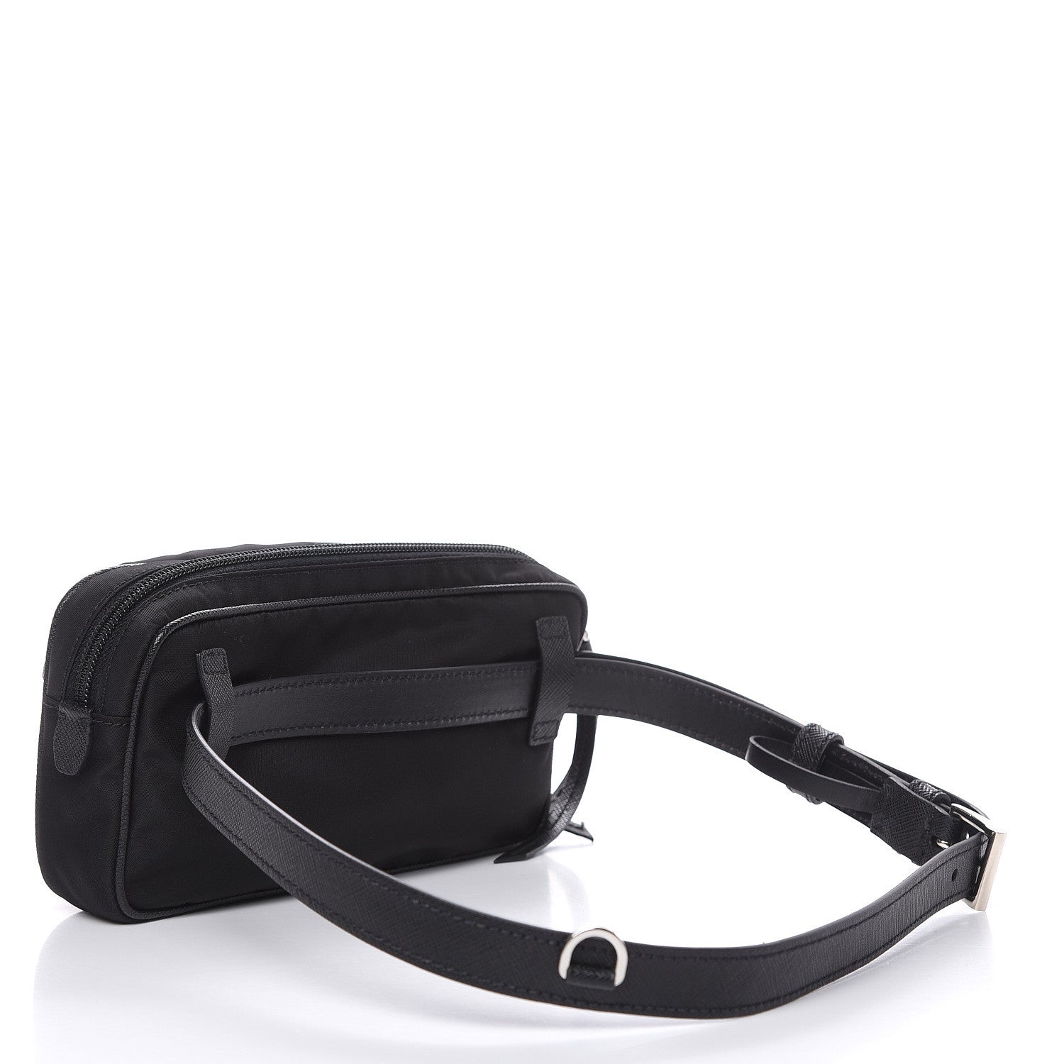 Prada Tessuto Nylon Saffiano Belt Bag Black 3 of 7