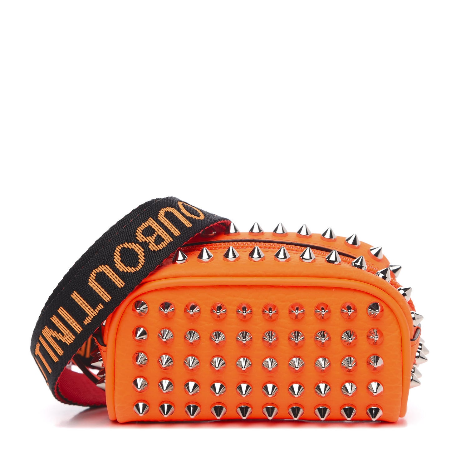 Grained Calfskin Spikes Blaster Lanyard Pouch Fizz Black