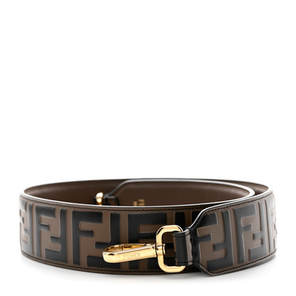 Fendi Vitello Century Bi-Color FF 1974 Embossed Strap You Maya Black 1 of 6