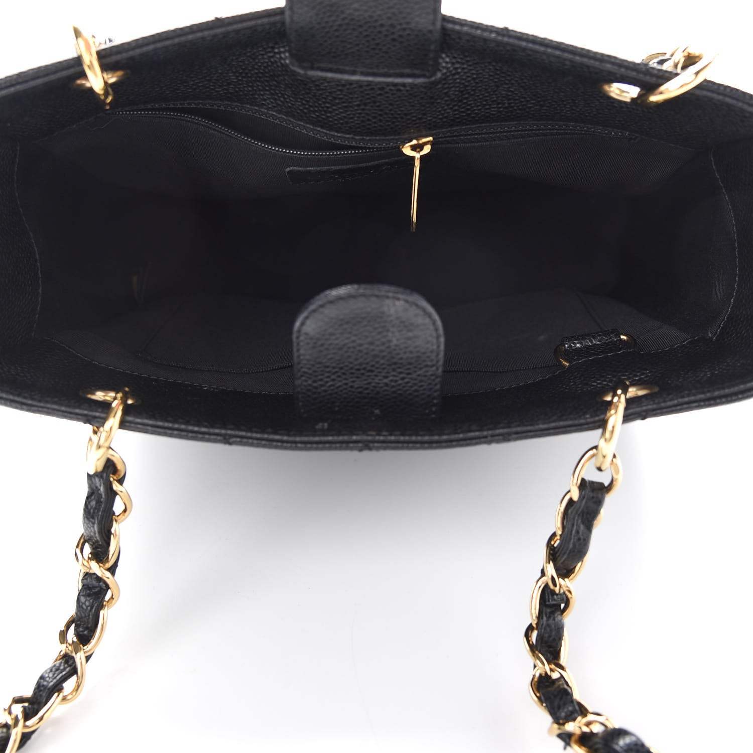 Chanel Caviar Quilted Petit Shopping Tote PST Black 5 of 9
