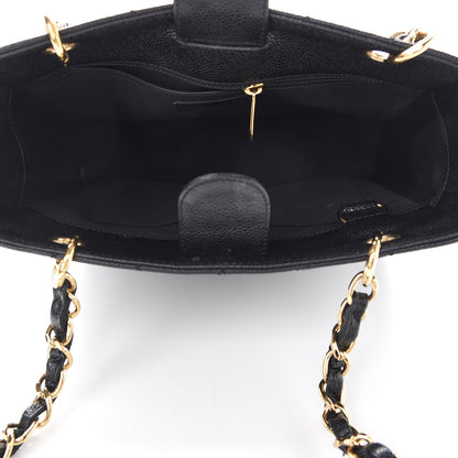 Chanel Caviar Quilted Petit Shopping Tote PST Black 5 of 9