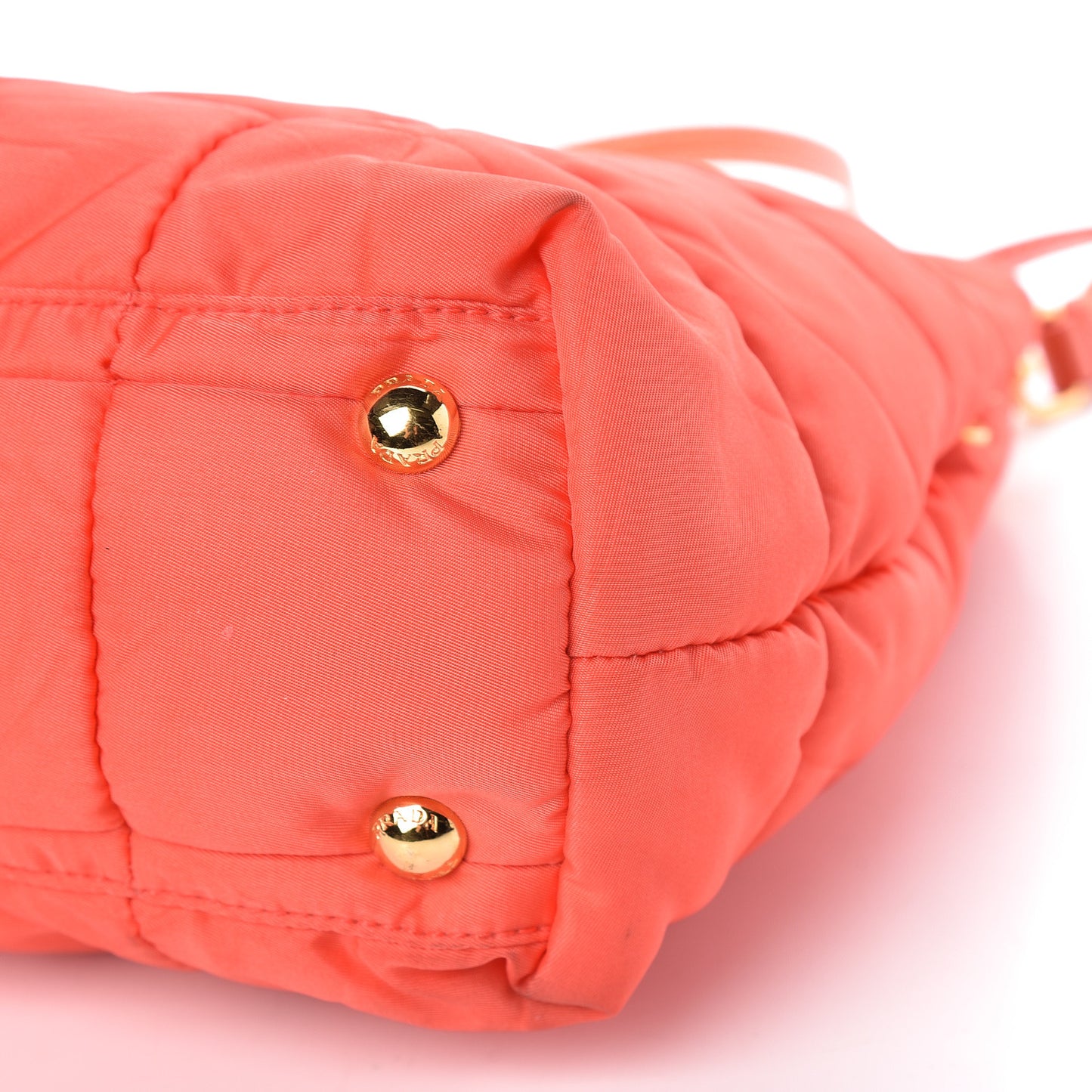 Tessuto Nylon Quilted Tote Orange