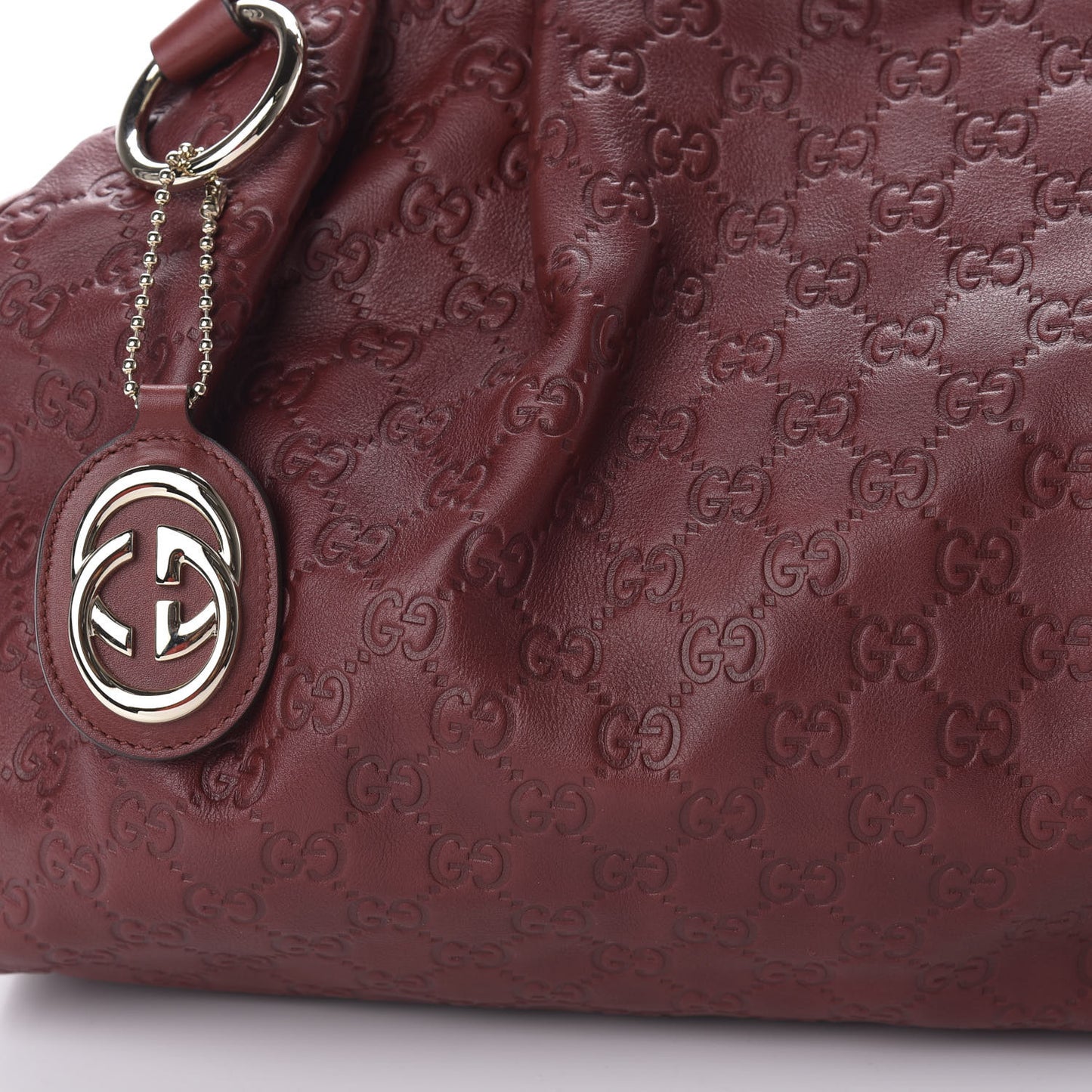 Guccissima Medium Sukey Tote Cherry