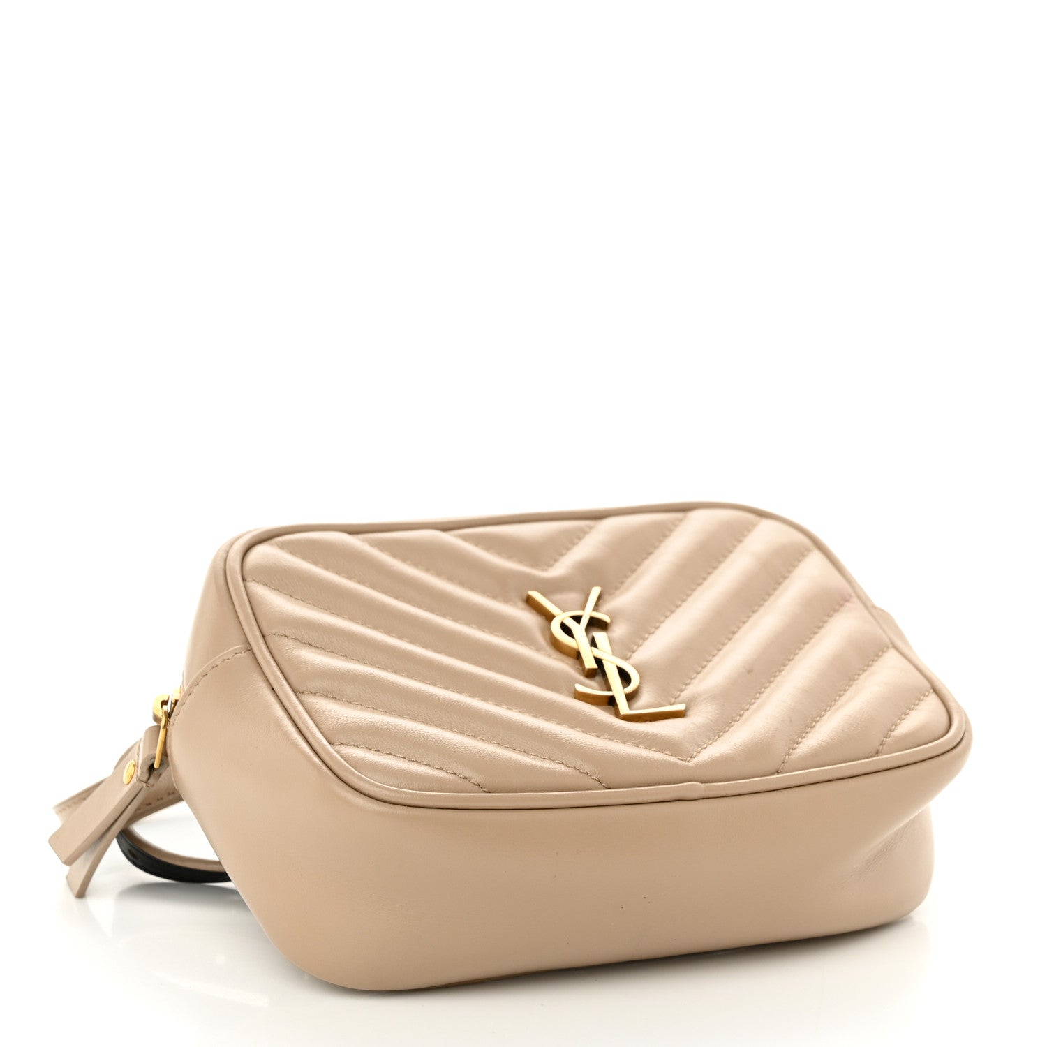 Saint Laurent Calfskin Matelasse Monogram Lou Belt Bag Dark Beige 4 of 12
