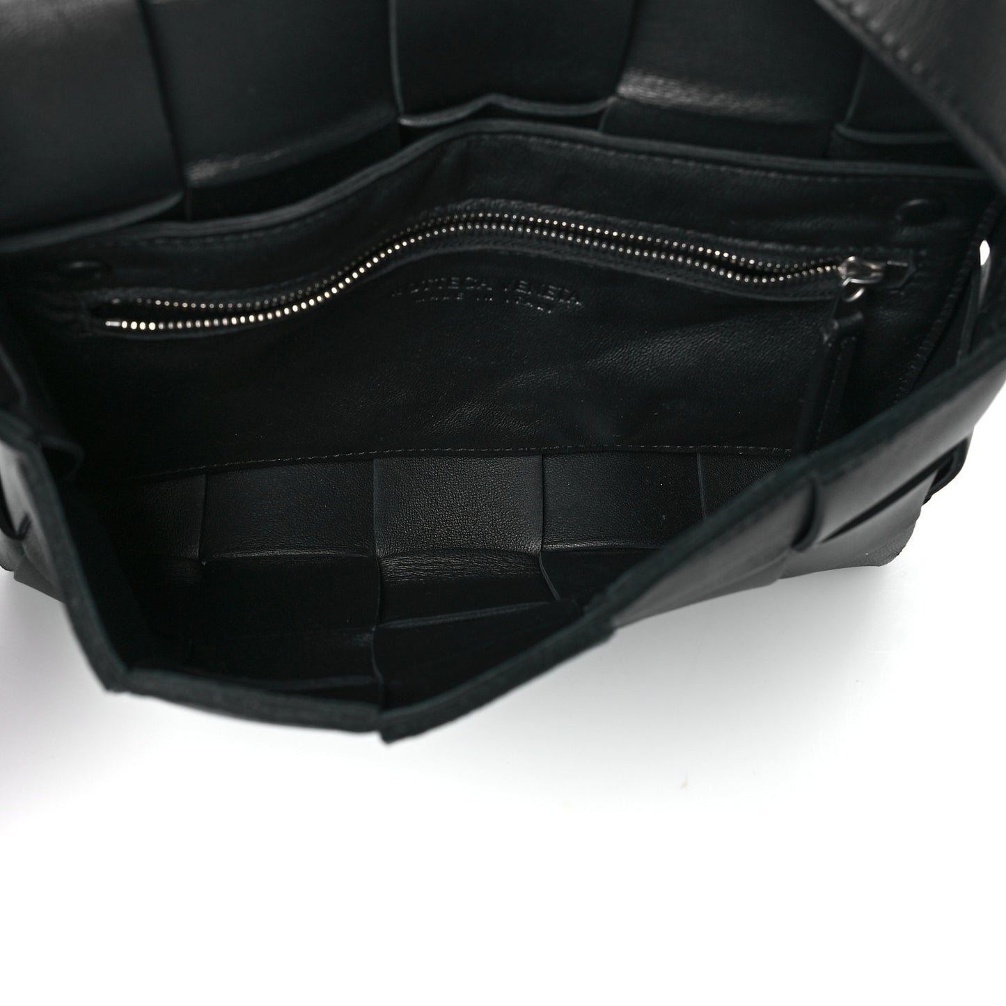 Lambskin Maxi Intrecciato Cassette Crossbody Bag Black