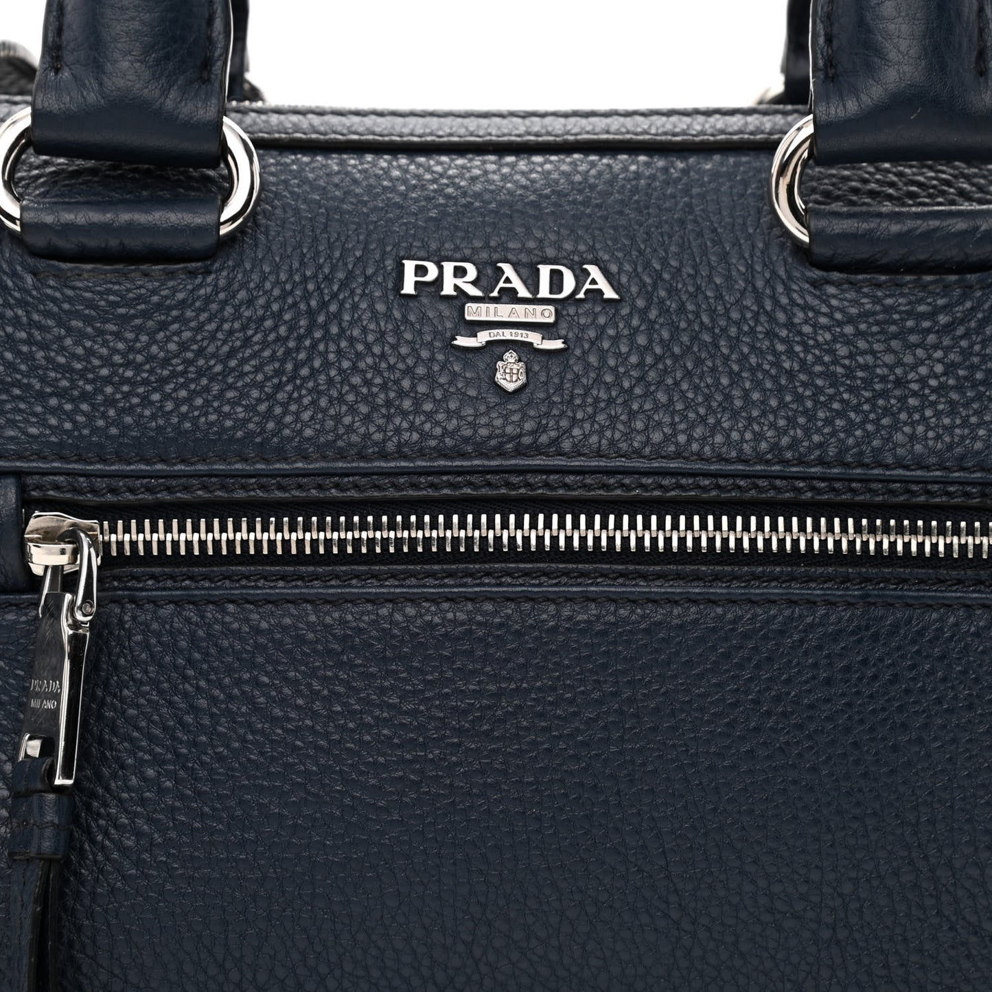 Vitello Phenix Top Handle Shopping Satchel Baltico