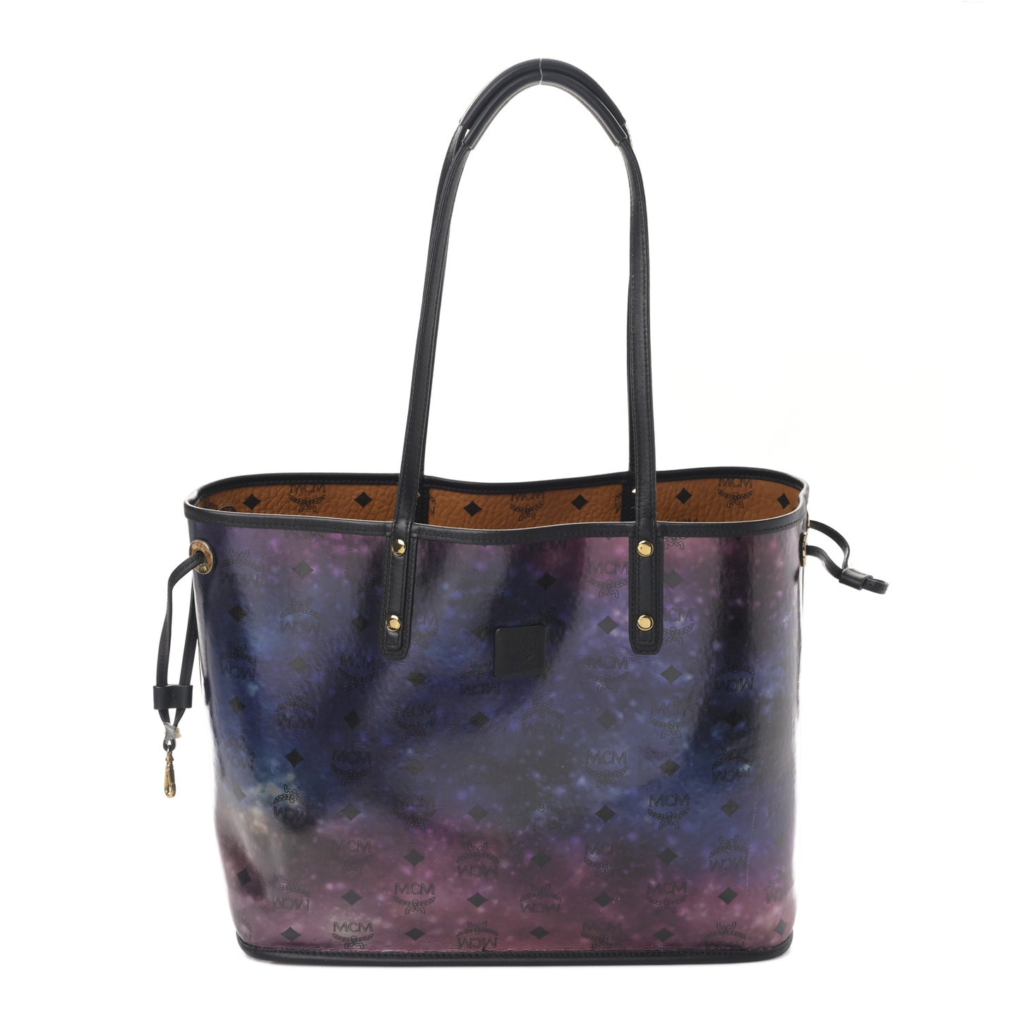 Visetos Medium Project Reversible Shopper Tote Cognac