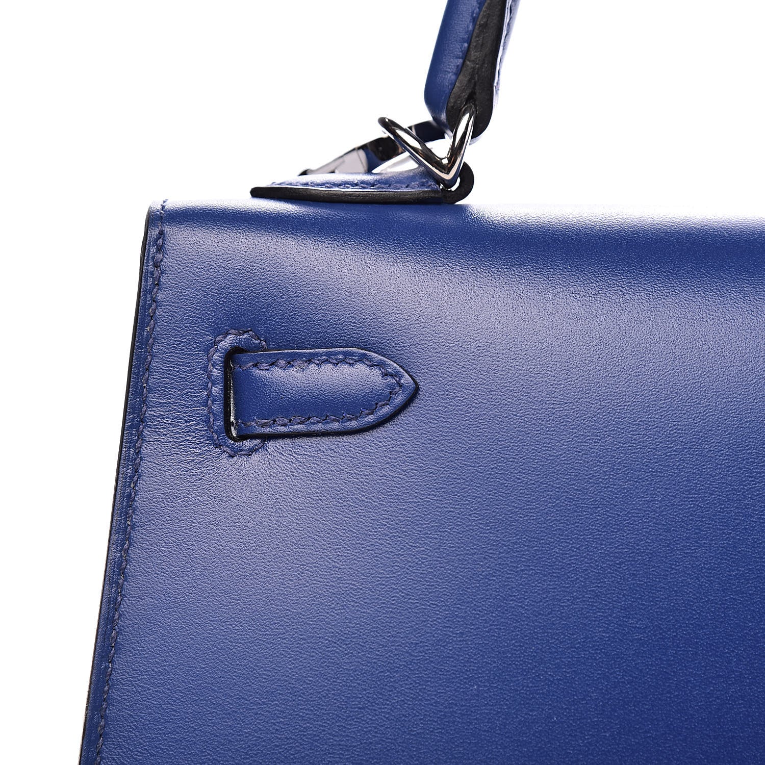 Hermes Tadelakt Kelly Sellier 25 Bleu Electrique 18 of 38