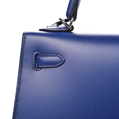 Hermes Tadelakt Kelly Sellier 25 Bleu Electrique 18 of 38