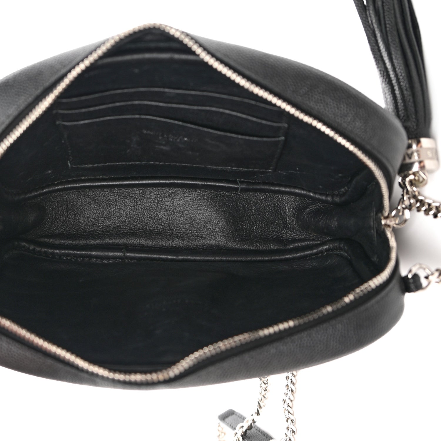 Saint Laurent Grain De Poudre Matelasse Monogram Mini Lou Camera Bag Black 4 of 13