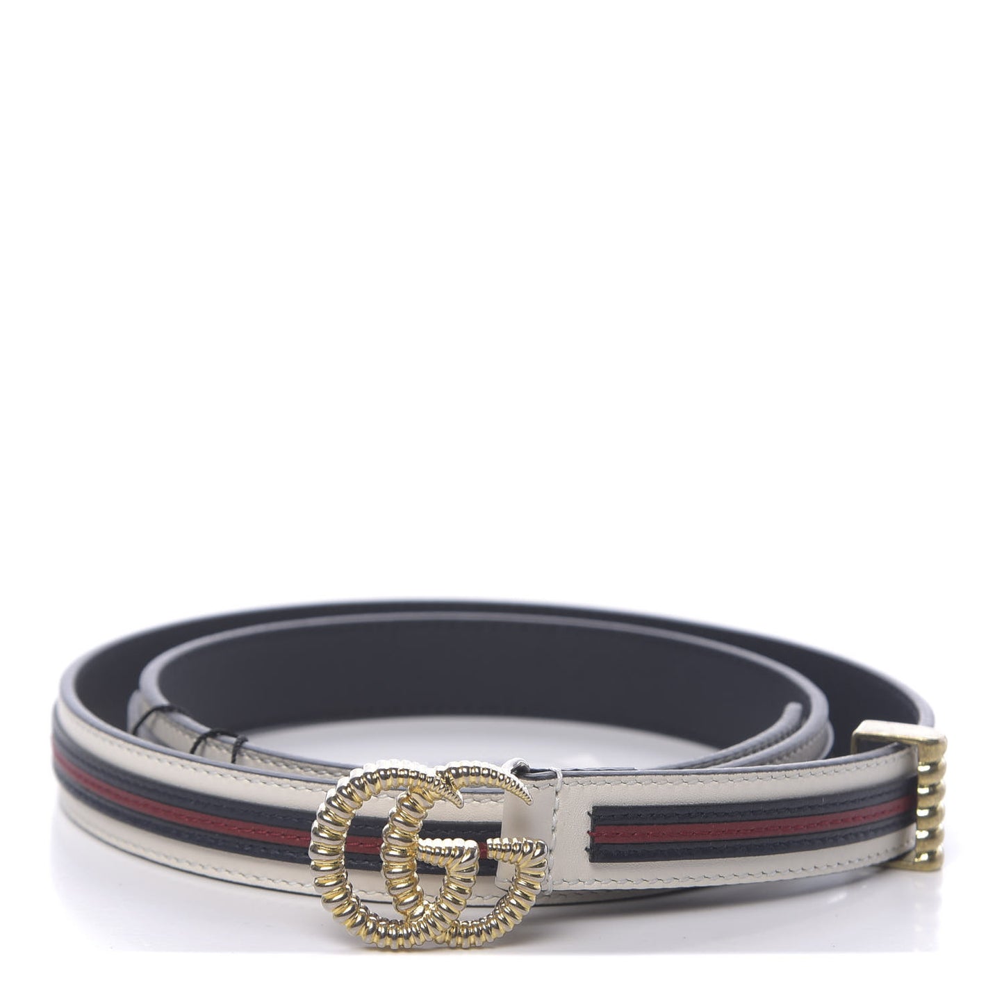 Calfskin Torchon Double G 20mm Belt 80 32 Off White Blue Red
