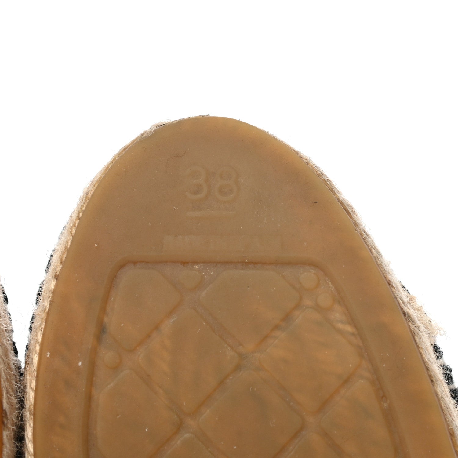 Chanel Tweed Velvet CC Espadrilles 38 Grey Black 7 of 9
