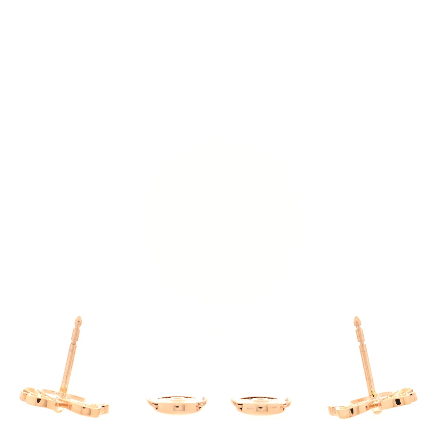 18K Rose Gold Diamond Paper Flowers Earrings