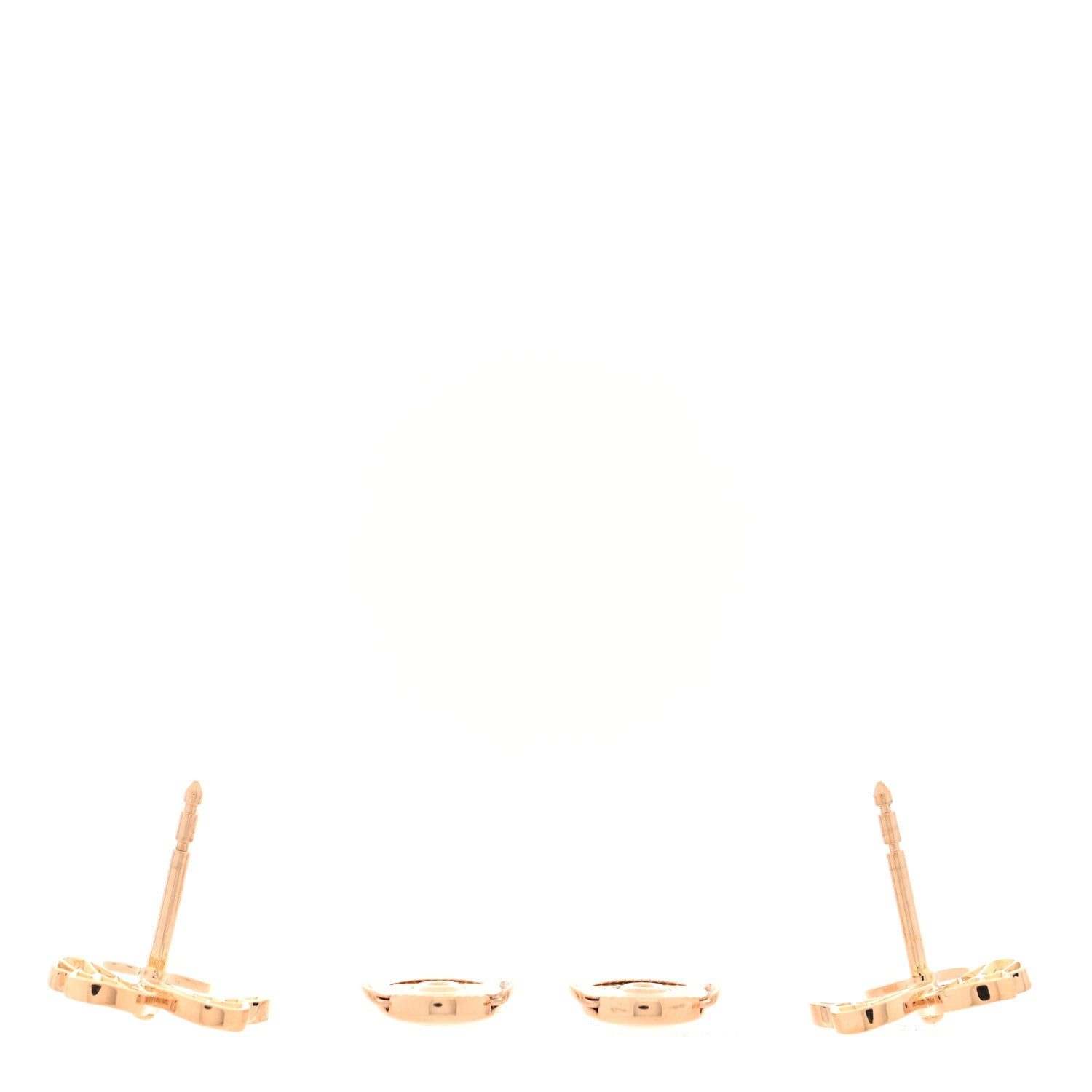 Tiffany 18K Rose Gold Diamond Paper Flowers Earrings 3 of 5