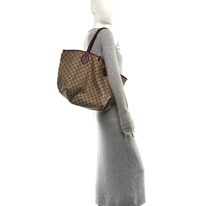 Gucci Grained Calfskin Monogram Large Totissima Reversible Tote Rosso Ancora 3 of 18