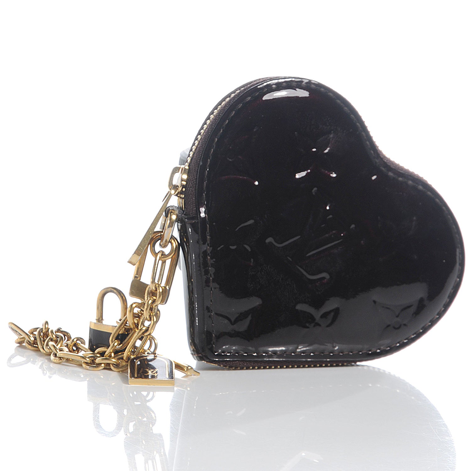 Louis Vuitton Vernis Coeur Heart Coin Purse Amarante 4 of 8