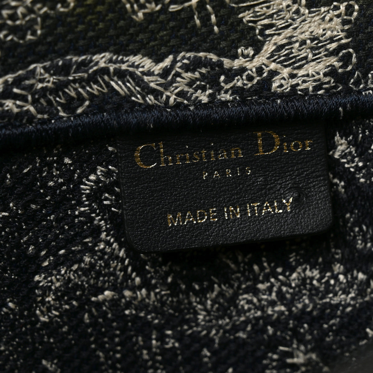 Christian Dior Canvas Embroidered Medium Toile De Jouy Reverse Book Tote Blue 6 of 10