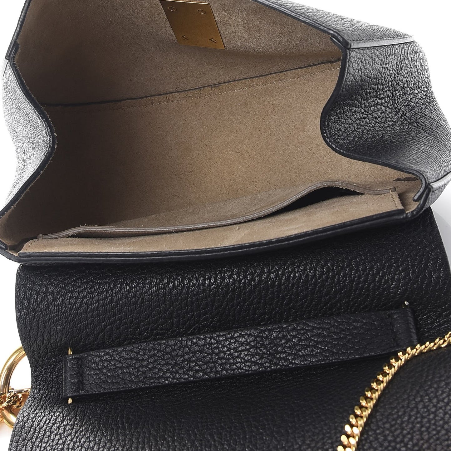 Grained Lambskin Drew Shoulder Bag Black