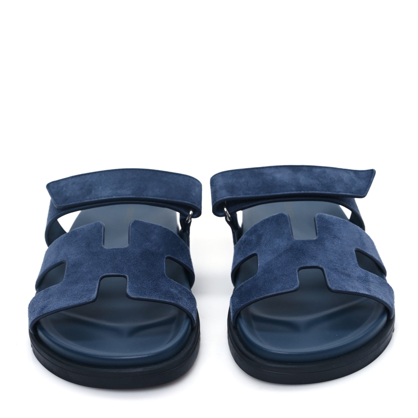 Suede Goatskin Womens Chypre Sandals 37.5 Bleu Celeste