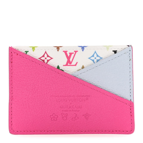 LV X TM Monogram Multicolor Criss-Cross Card Holder Kawaii Pink