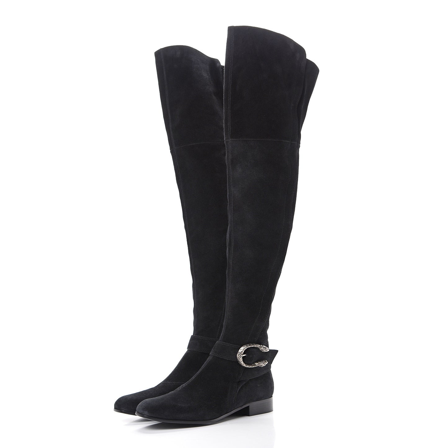 Suede Dionysus Knee Boots 37.5 Black