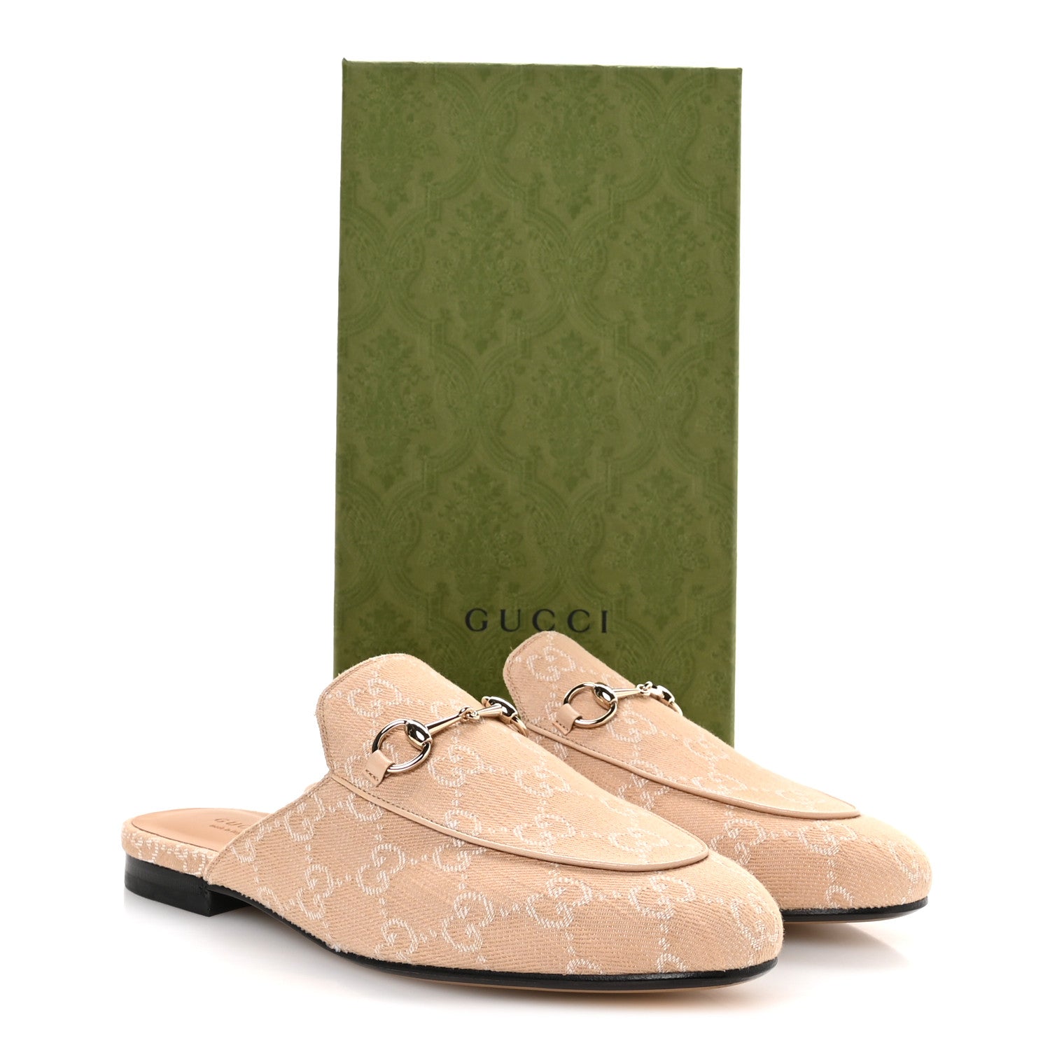 Gucci Summer Denim GG Malaga Kid Womens Princetown Slippers 39.5 Souffle Rose 9 of 9