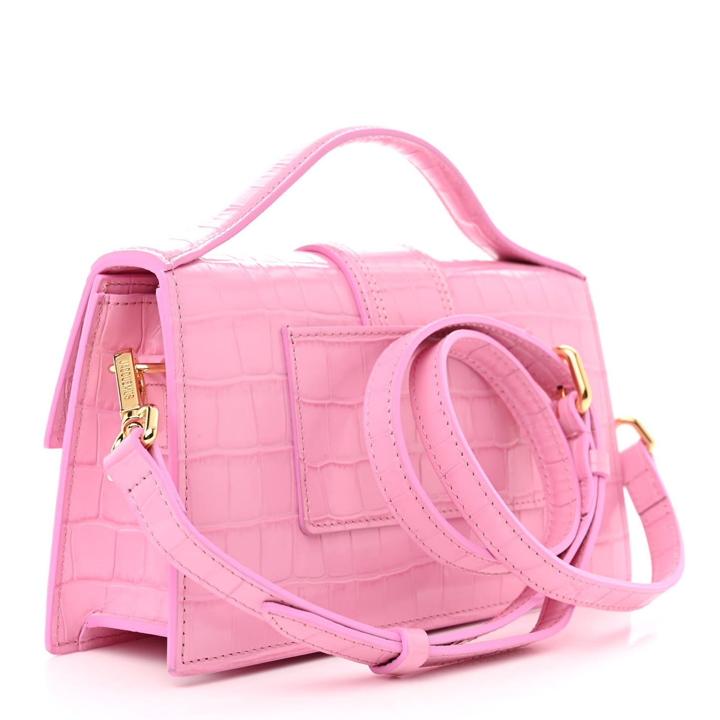 Calfskin Crocodile Embossed Le Grand Bambino Pink