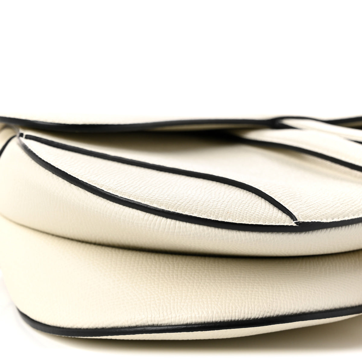 Christian Dior Grained Calfskin Saddle Bag With Strap Latte 9 of 12
