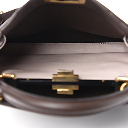 Fendi Vitello Seta Shiny Nappa Medium Peekaboo Iconic Satchel Moresco Rosa Doll 5 of 15