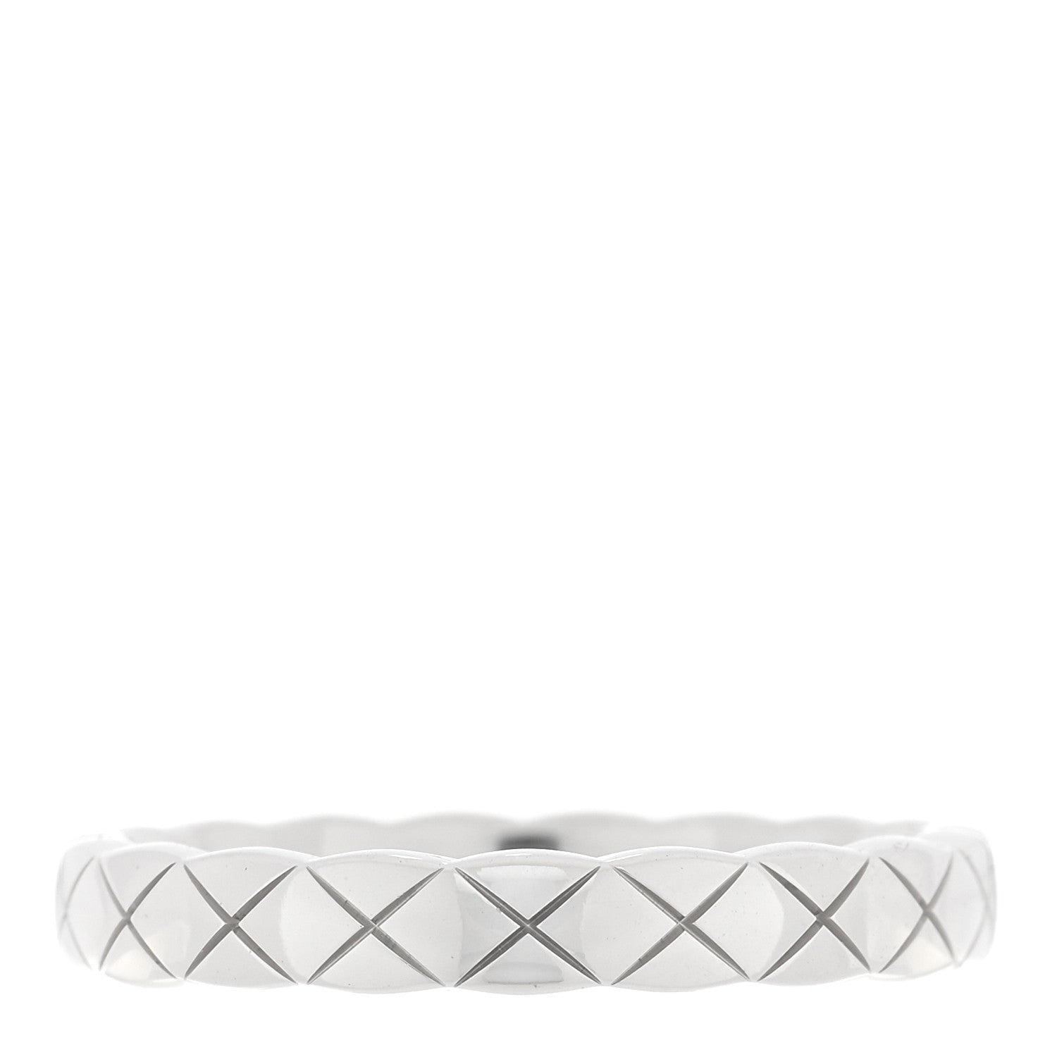 Chanel 18K White Gold Mini Coco Crush Ring 55 7.25 3 of 5