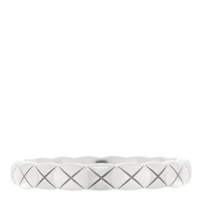 Chanel 18K White Gold Mini Coco Crush Ring 55 7.25 3 of 5