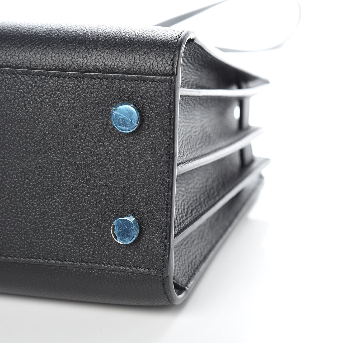 Grained Calfskin Baby Sac De Jour Black