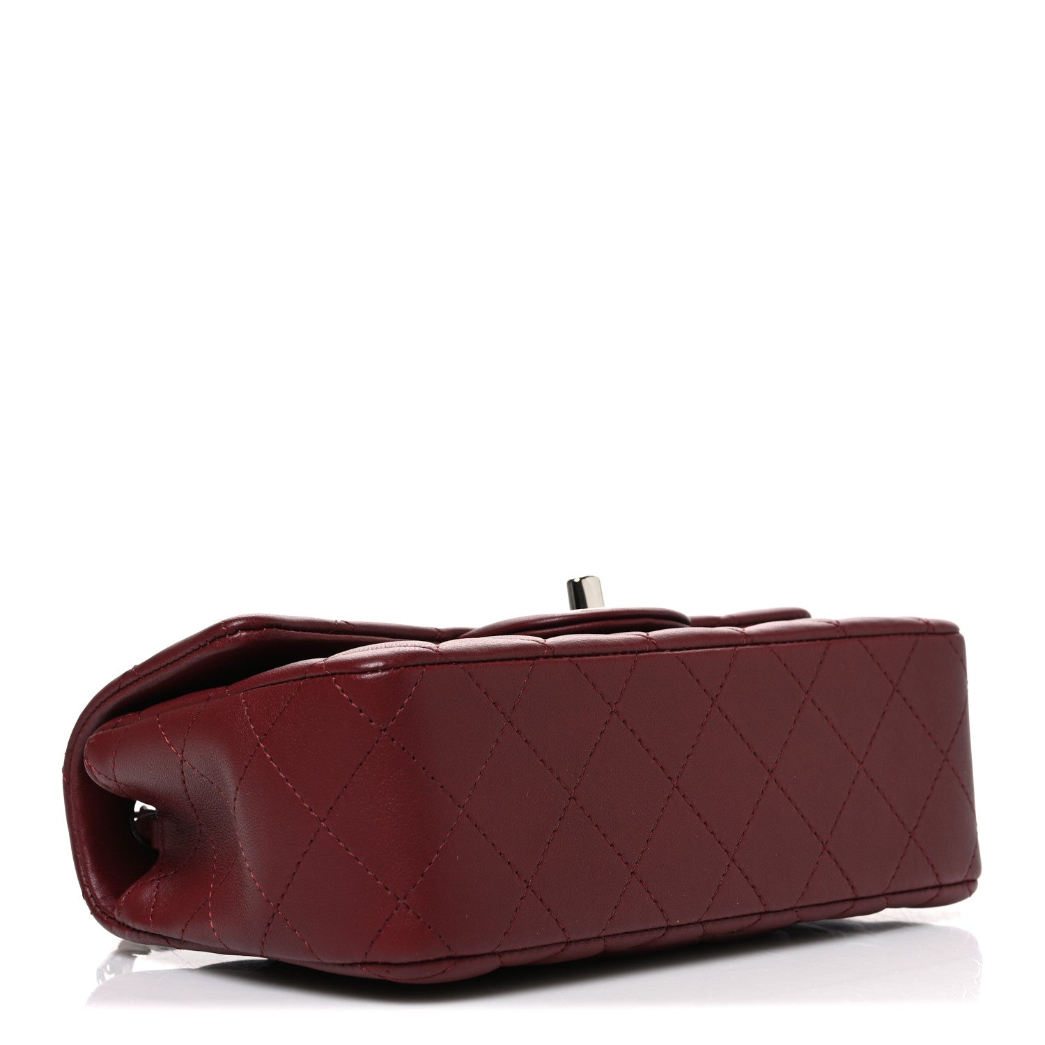 Chanel Lambskin Quilted Mini Rectangular Flap Burgundy 4 of 11