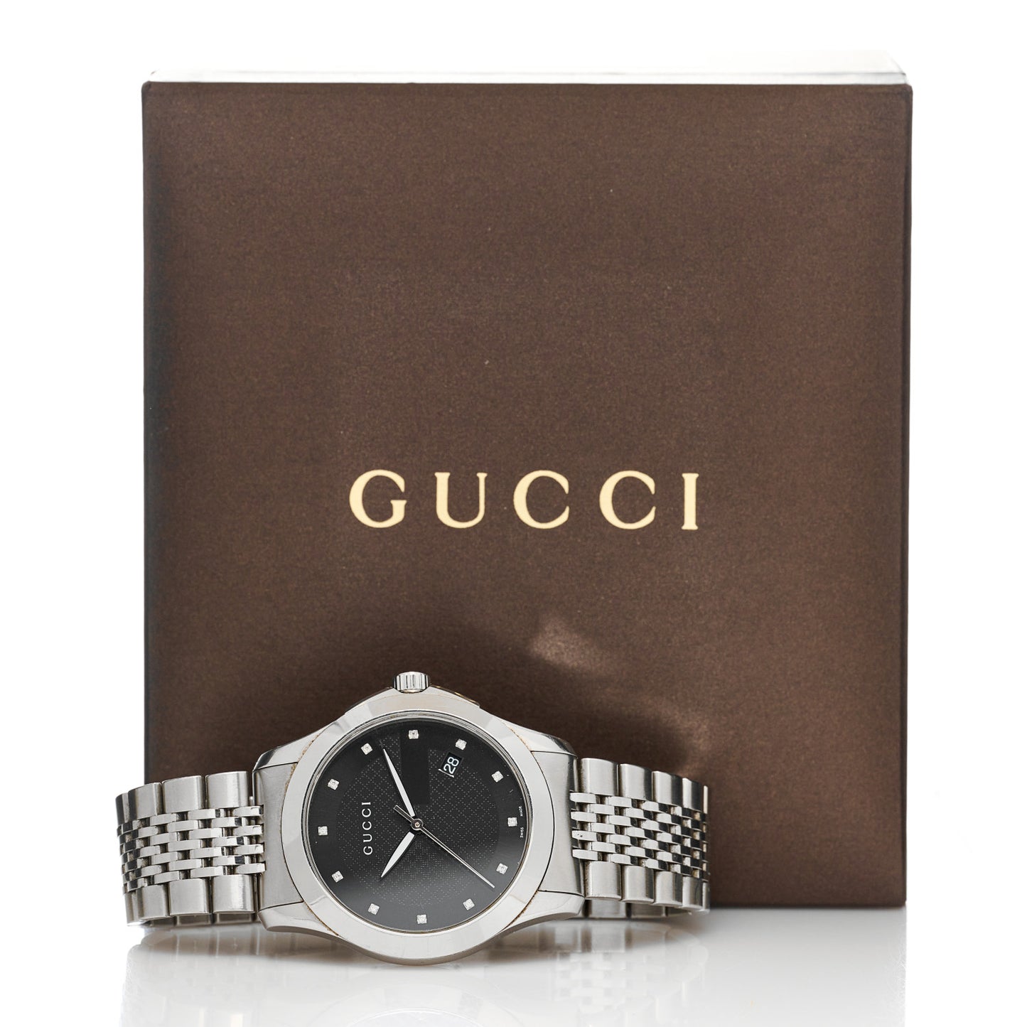 Stainless Steel Diamond 38mm G-Timeless Quartz Watch Black