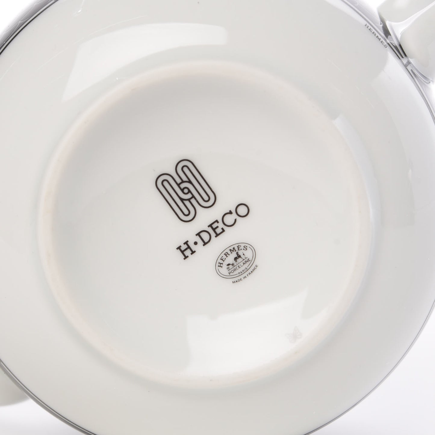 Porcelain H Deco Teapot Black