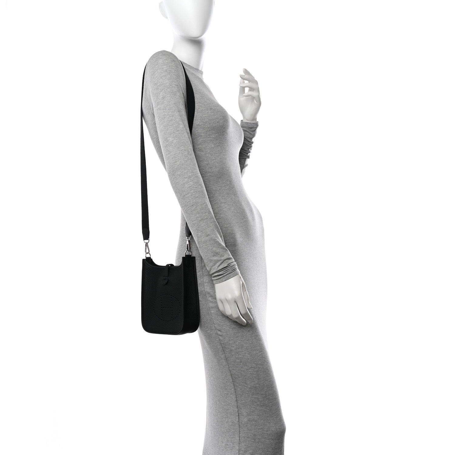 Hermes Taurillon Clemence Evelyne TPM Black 2 of 11